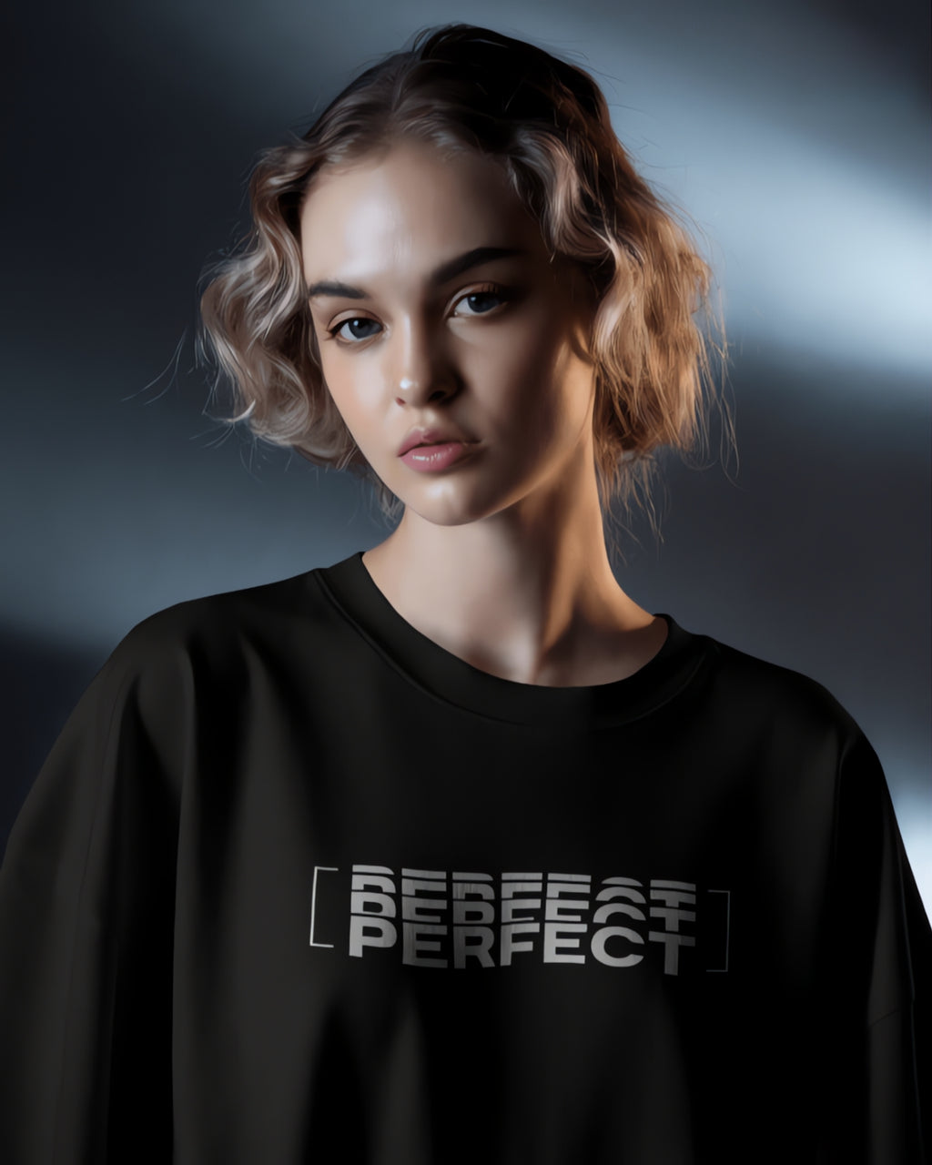 Vizaryx Perfect Oversized Tee – Jet Black