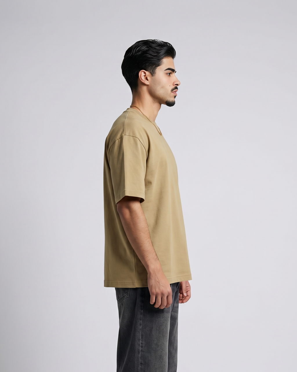 Vizaryx Minimal Oversized Tee – Beige